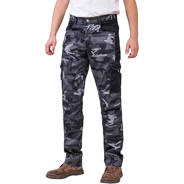Askeri pantolon gri füme mavi kamuflaj outdoor model