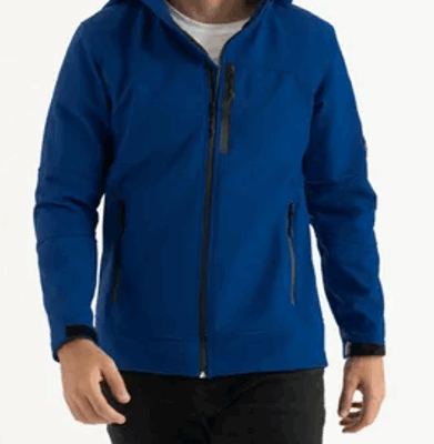 Askeri saks mavi softshell mont model