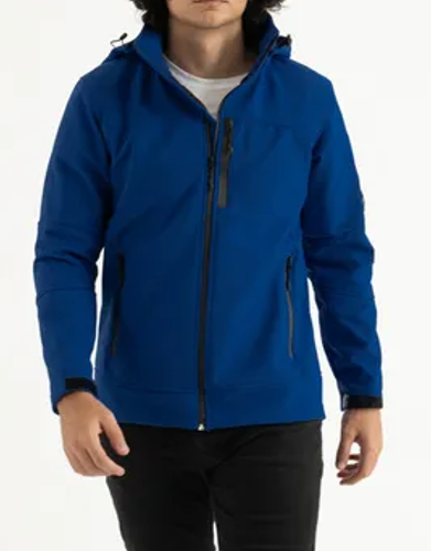 Askeri saks mavi softshell mont model