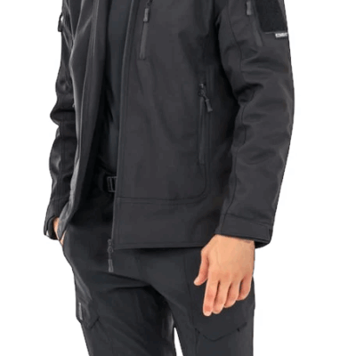 Askeri siyah softshell mont model