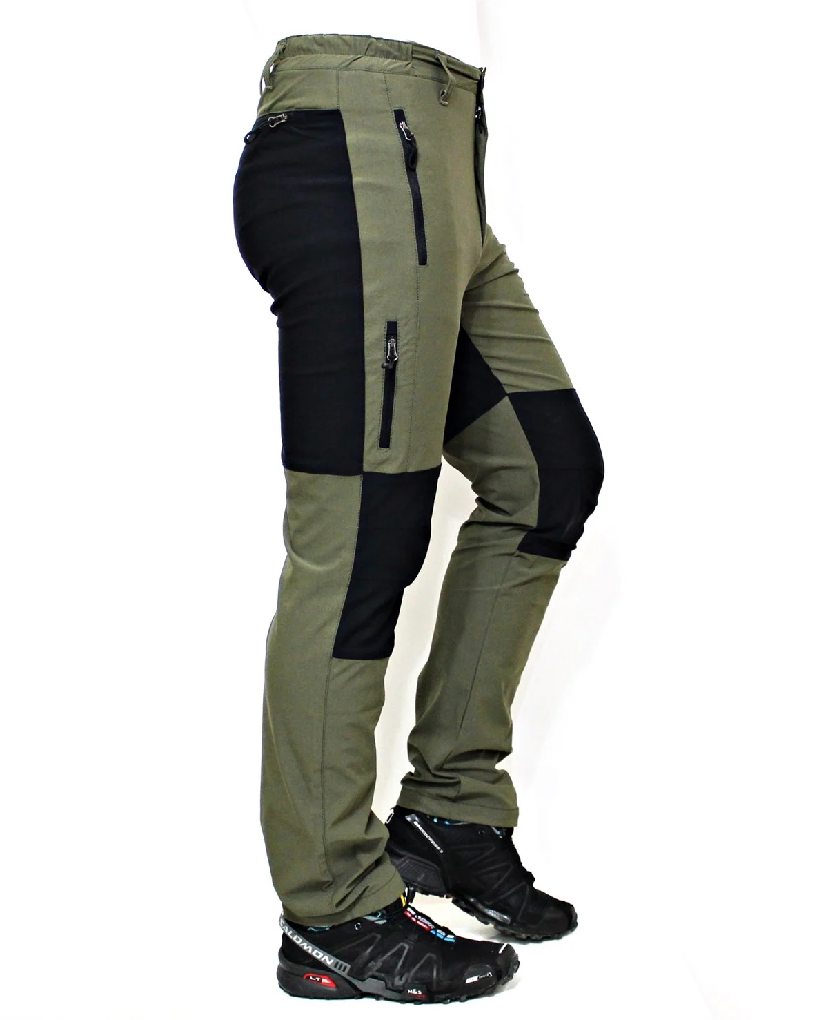 Outdoor pantolon yeşil siyah model